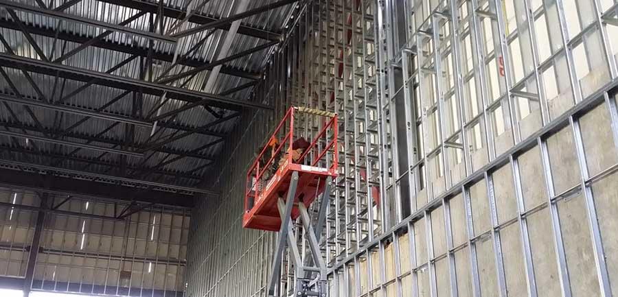 Industrial Steel stud framing in Vancouver and Lower Mainland